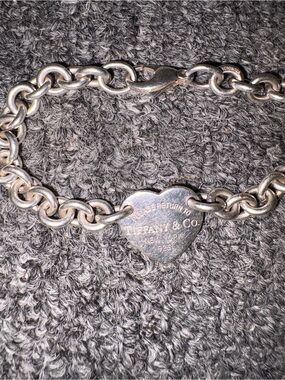 Please Return To Tiffany Heart Charm Bracelet Large 8in